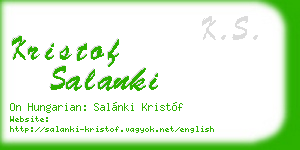 kristof salanki business card